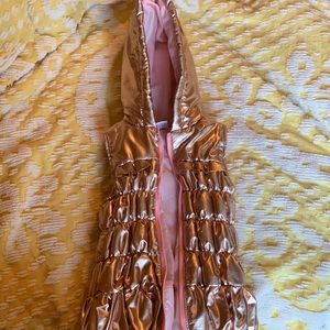 Size 5 Rose Gold Puffer Vest with Hood
